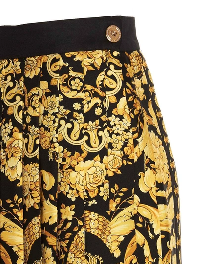 Shop Versace 'barocco' Short Skirt In Multicolor