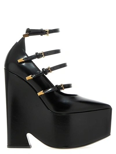 Shop Versace 'storm Storm' Pumps In Black