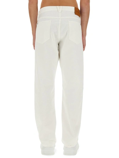 Shop Versace Regular Fit Jeans In White