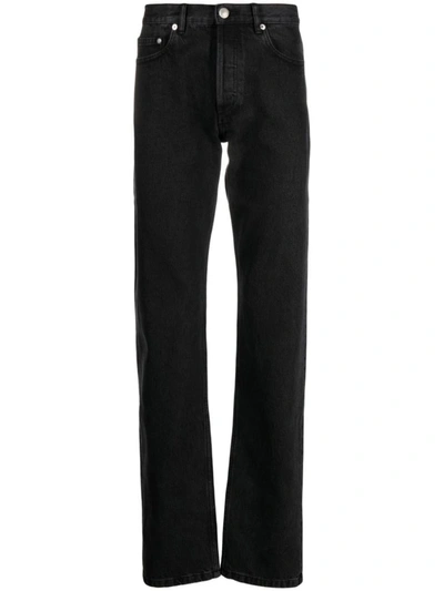 Shop Apc A.p.c. New Standard Cotton Jeans In Black