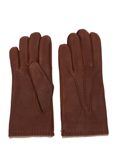 Shop Claudio Orciani Gloves In Brown