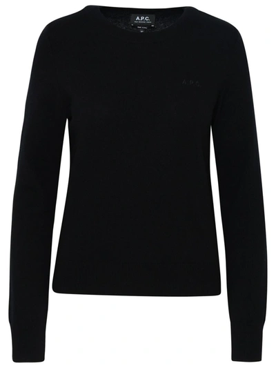 Shop Apc Nina Sweater In Black Virgin Wool