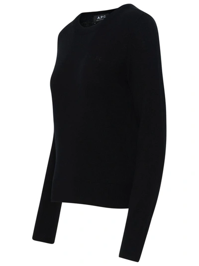 Shop Apc Nina Sweater In Black Virgin Wool