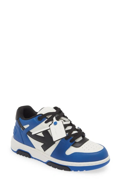 Off-white Leather Out Of Office Sneakers In Navy Blue