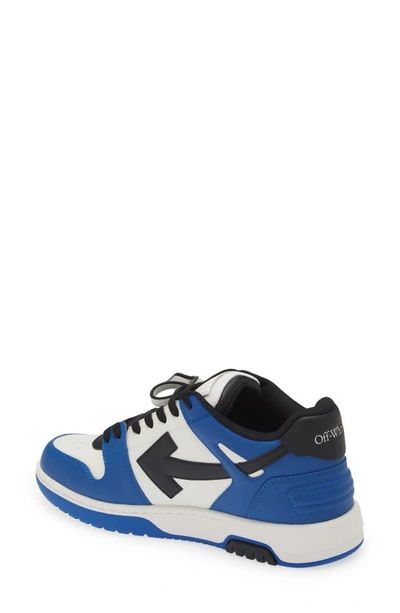 Off-white Leather Out Of Office Sneakers In Navy Blue