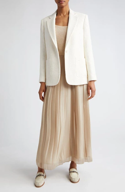 Shop Eleventy Bouclé Blazer In Ivory