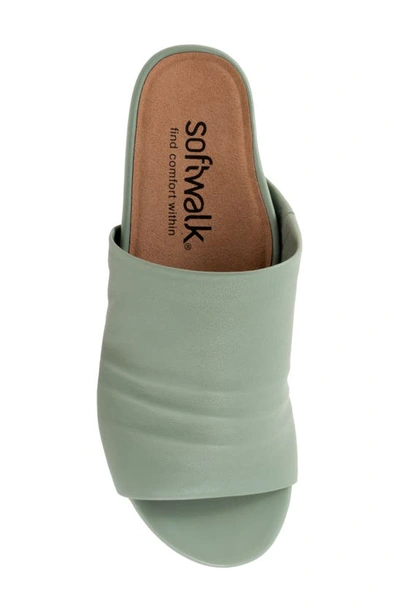 Shop Softwalk Camano Slide Sandal In Sage