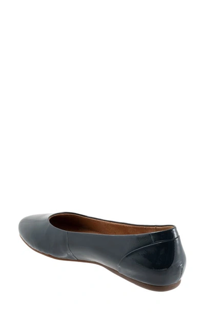 Softwalk Shiraz Flat In Navy Paten