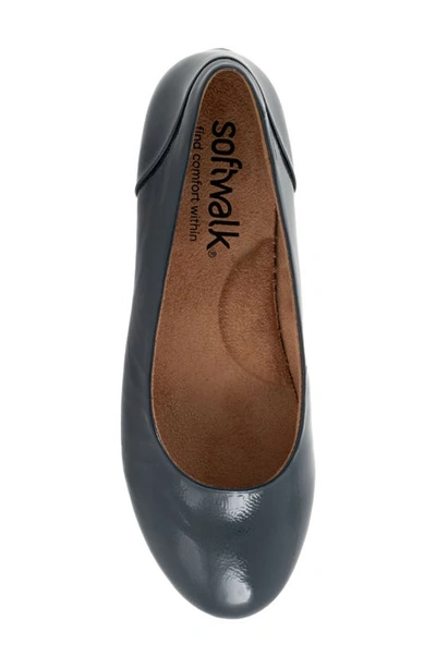 Softwalk Shiraz Flat In Navy Paten