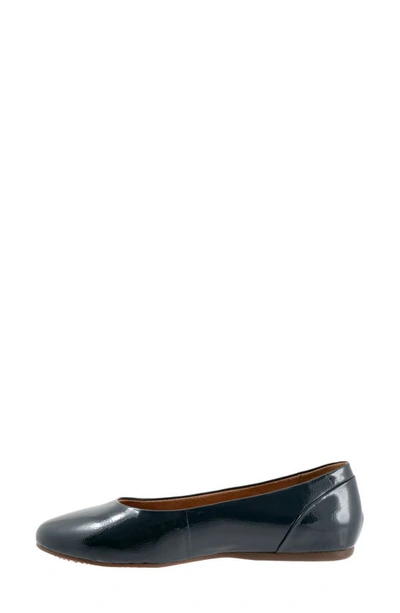 Softwalk Shiraz Flat In Navy Paten