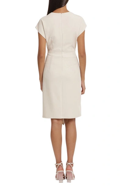Shop Donna Morgan For Maggy Side Gathered Sheath Dress In Horn