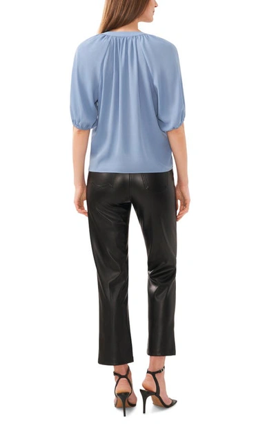 Halogen Puff Sleeve Top In Shadow Blue
