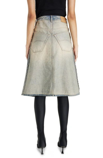 Shop Balenciaga Inside Out Denim Skirt