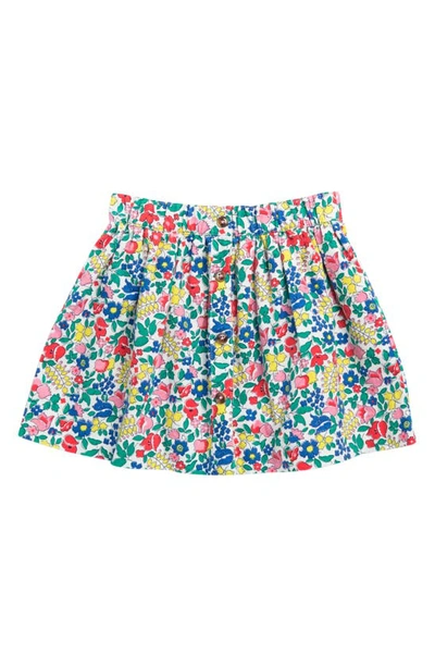 Shop Mini Boden Kids' Floral Cotton Twirly Skirt In Multi Flowerbed