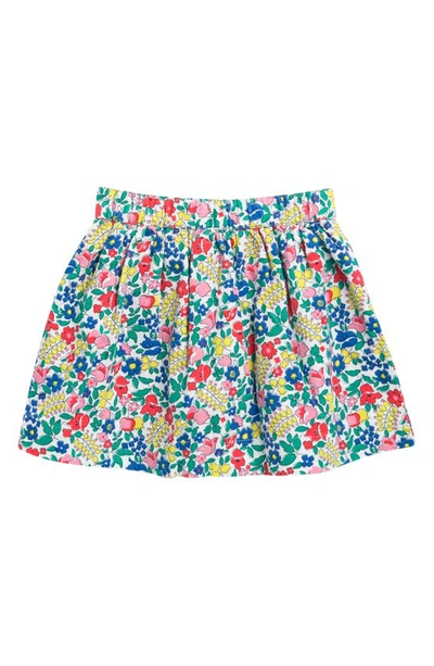 Shop Mini Boden Kids' Floral Cotton Twirly Skirt In Multi Flowerbed