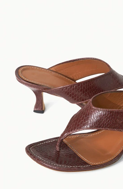 Shop Staud Natalia Kitten Heel Slide Sandal In Mahogany