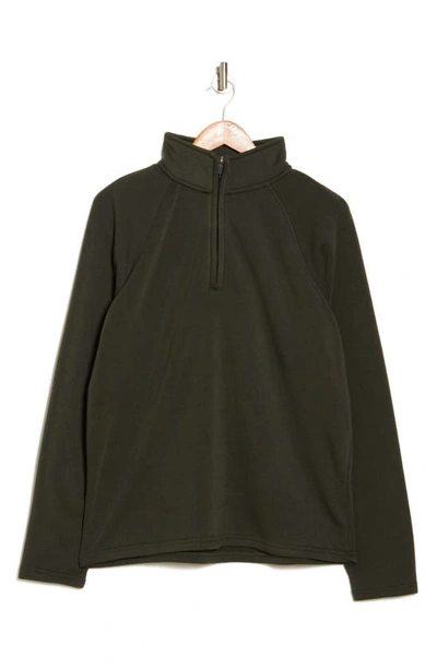 Shop 90 Degree By Reflex Comfytek Half Zip Sweatshirt In Olive