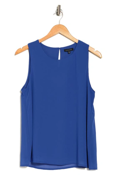 Shop Pleione Double Layer Woven Tank In Cobalt
