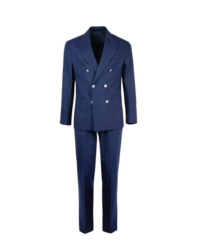 Shop Eleventy Business Suit In Blue