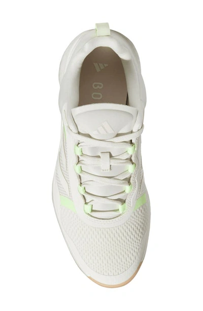 Shop Adidas Golf Zoysia Golf Shoe In White/putty Mauve/green Spark