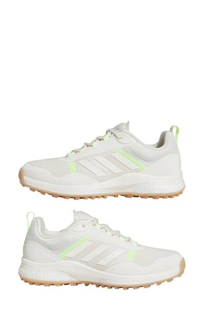 Shop Adidas Golf Zoysia Golf Shoe In White/putty Mauve/green Spark