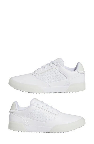 Shop Adidas Golf Retrocross Spikeless Golf Shoe In White/ Crystal Jade