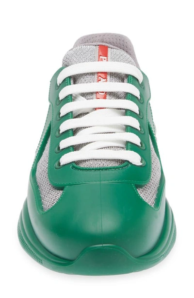 Shop Prada America's Cup Low Top Sneaker In Verde