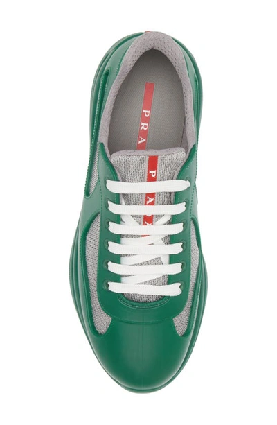 Prada Tie Low-top Casual Sneakers In Verde