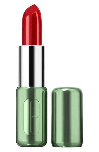 Shop Clinique Pop Longwear Lipstick In Cherry Pop/shine