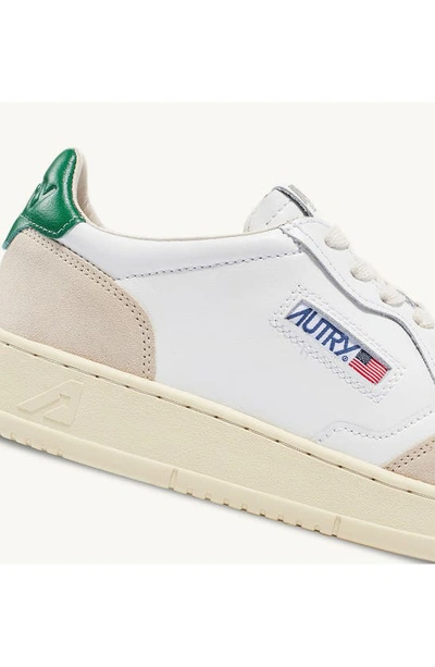 Shop Autry Medalist Low Sneaker In White/ Amazon