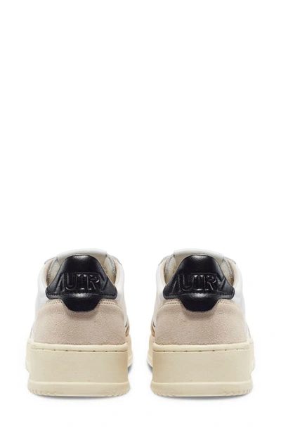 Shop Autry Medalist Low Sneaker In Ivory/black