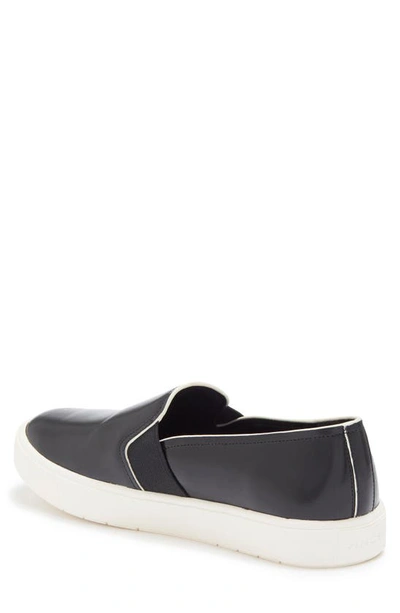 Shop Vince Blair Slip-on Sneaker In Black Polished Leather
