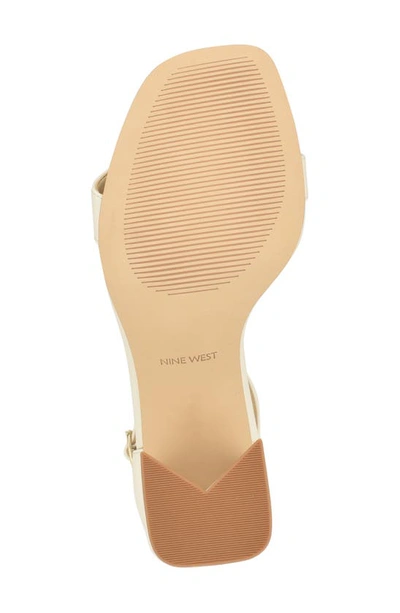 Shop Nine West Ilea Patent Ankle Strap Sandal In Ivory