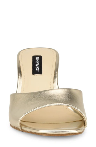 Shop Nine West Gagen Slide Sandal In Gold