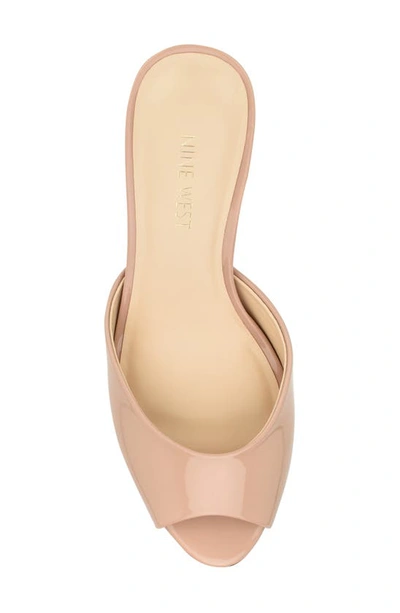 Nine West Lill Kitten Heel Pump In Light Natural