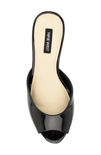 Nine West Luvlie Kitten Heel Slide Sandal In Black