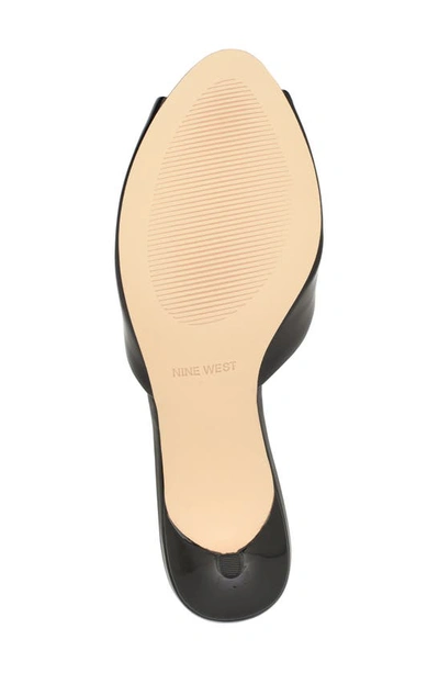 Nine West Luvlie Kitten Heel Slide Sandal In Black