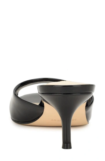Nine West Luvlie Kitten Heel Slide Sandal In Black