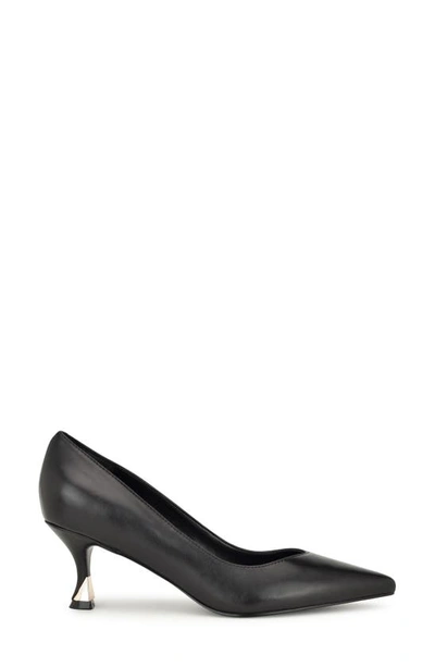 Shop Nine West Ariella Pointed Toe Kitten Heel Pump In Black