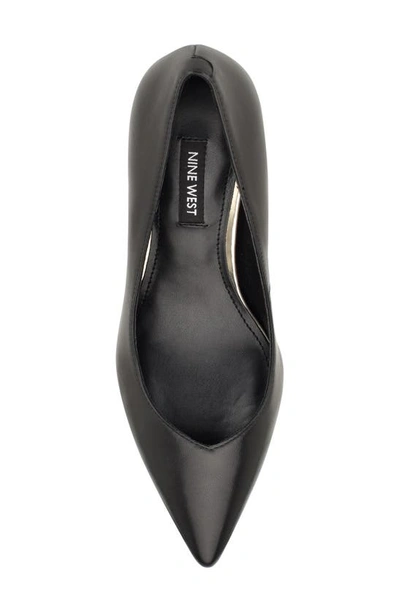 Shop Nine West Ariella Pointed Toe Kitten Heel Pump In Black