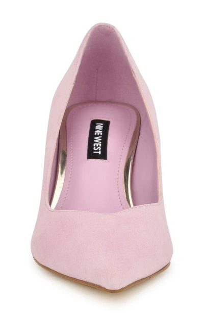 Shop Nine West Ariella Pointed Toe Kitten Heel Pump In Light Pink