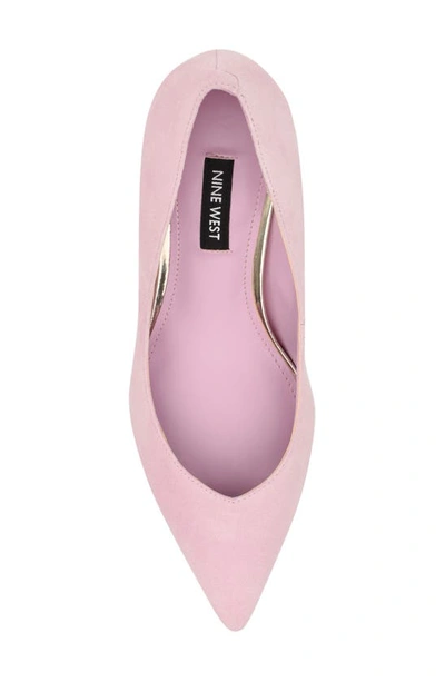 Shop Nine West Ariella Pointed Toe Kitten Heel Pump In Light Pink