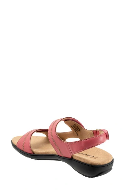 Trotters Romi Stitch Slingback Sandal In Fuchsia