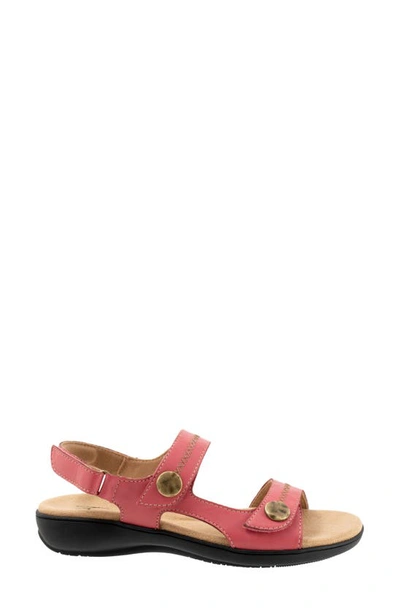 Trotters Romi Stitch Slingback Sandal In Fuchsia