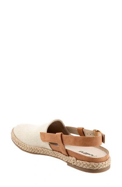 Trotters Pasley Slingback Espadrille Flat In Natural Textile