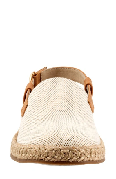 Trotters Pasley Slingback Espadrille Flat In Natural Textile