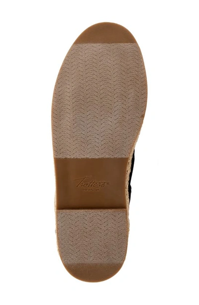 Trotters Pasley Slingback Espadrille Flat In Black Textile