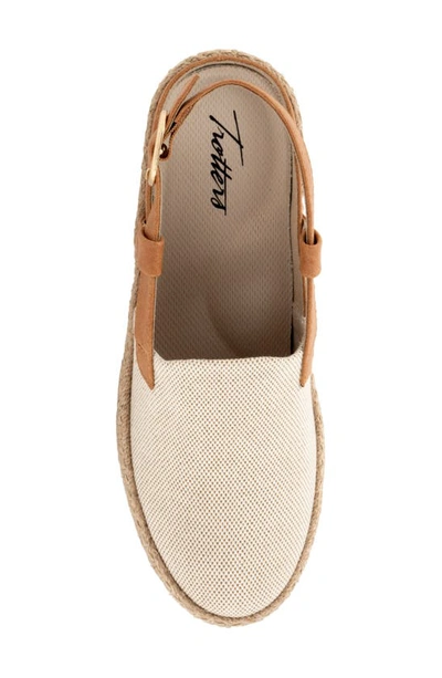 Trotters Pasley Slingback Espadrille Flat In Natural Textile