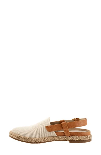 Trotters Pasley Slingback Espadrille Flat In Natural Textile