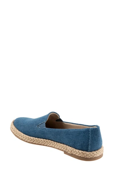 Shop Trotters Poppy Espadrille Flat In Bluejean Text